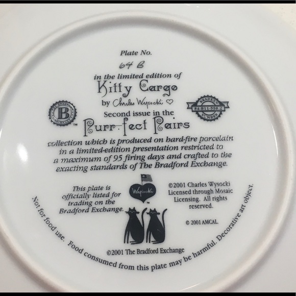 đź’ĄBOGOđź’Ą Purr-fect Decorative Plate Cats - Picture 5 of 9